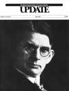 vintage book cover with man in glasses looking serious on front