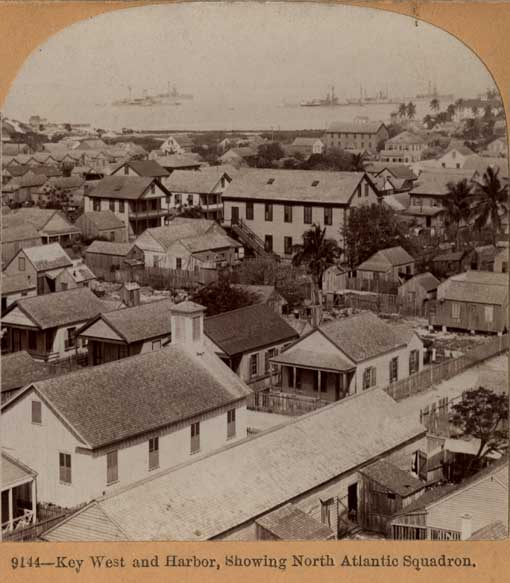 Key West and harbor, showing North Atlantic Squadron. Meadville, PA : Keystone View Co., 1898. Image number 1980-181-1