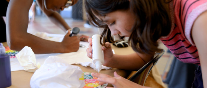 girl with glue