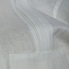 Guayaberas are usually made of lightweight, light-colored fabric.