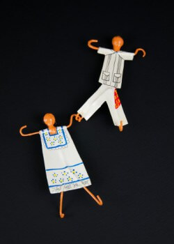 Tourist items featuring the guayabera. Circa 2012. Tourist shops in Merida sell a variety of merchandise featuring the guayabera. These souvenirs include banks, ashtrays, tic-tac-toe games, nativity scenes, toys and other items. Collection of Museum of Miami. Tourist items featuring the guayabera. Circa 2012. Tourist shops in Merida sell a variety of merchandise featuring the guayabera. These souvenirs include banks, ashtrays, tic-tac-toe games, nativity scenes, toys and other items. Collection of Museum of Miami.
