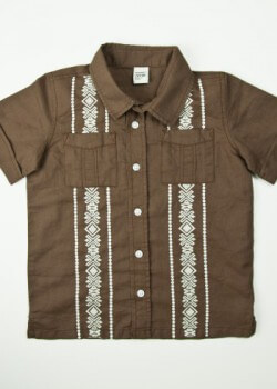 Boy’s guayabera. 2011. Linen-cotton. Old Navy. Guayaberas for boys have been in existence since at least 1944. Mainstream U.S. retailer Old Navy has offered various examples, including this piece for toddlers. Collection of Museum of Miami. Boy’s guayabera. 2011. Linen-cotton. Old Navy. Guayaberas for boys have been in existence since at least 1944. Mainstream U.S. retailer Old Navy has offered various examples, including this piece for toddlers. Collection of Museum of Miami.